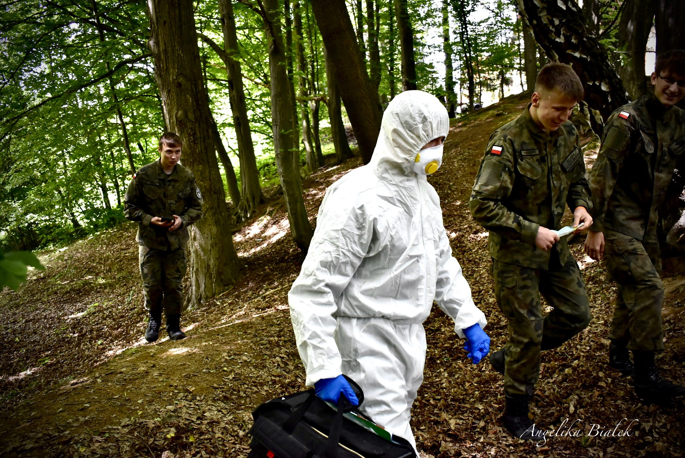 Uczniowie podczas zajęć
