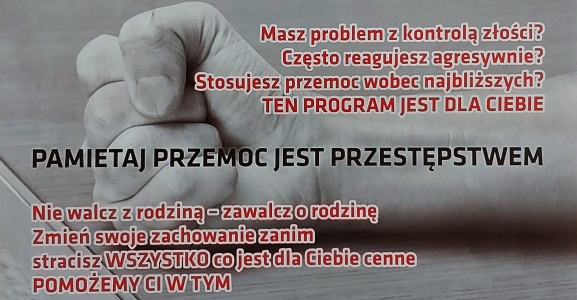 Programy korekcyjno-edukacyjne dla osób stosujących przemoc.
