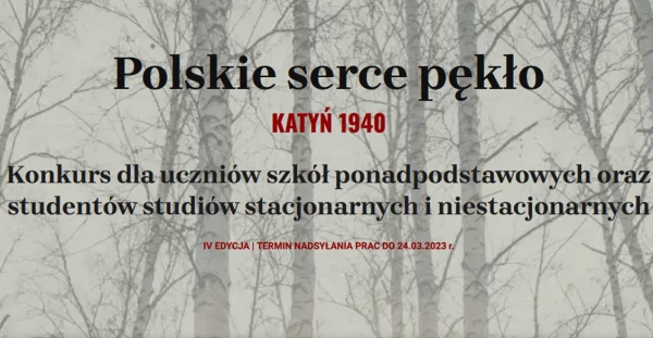 Konkursu „Polskie Serce Pękło. Katyń 1940”